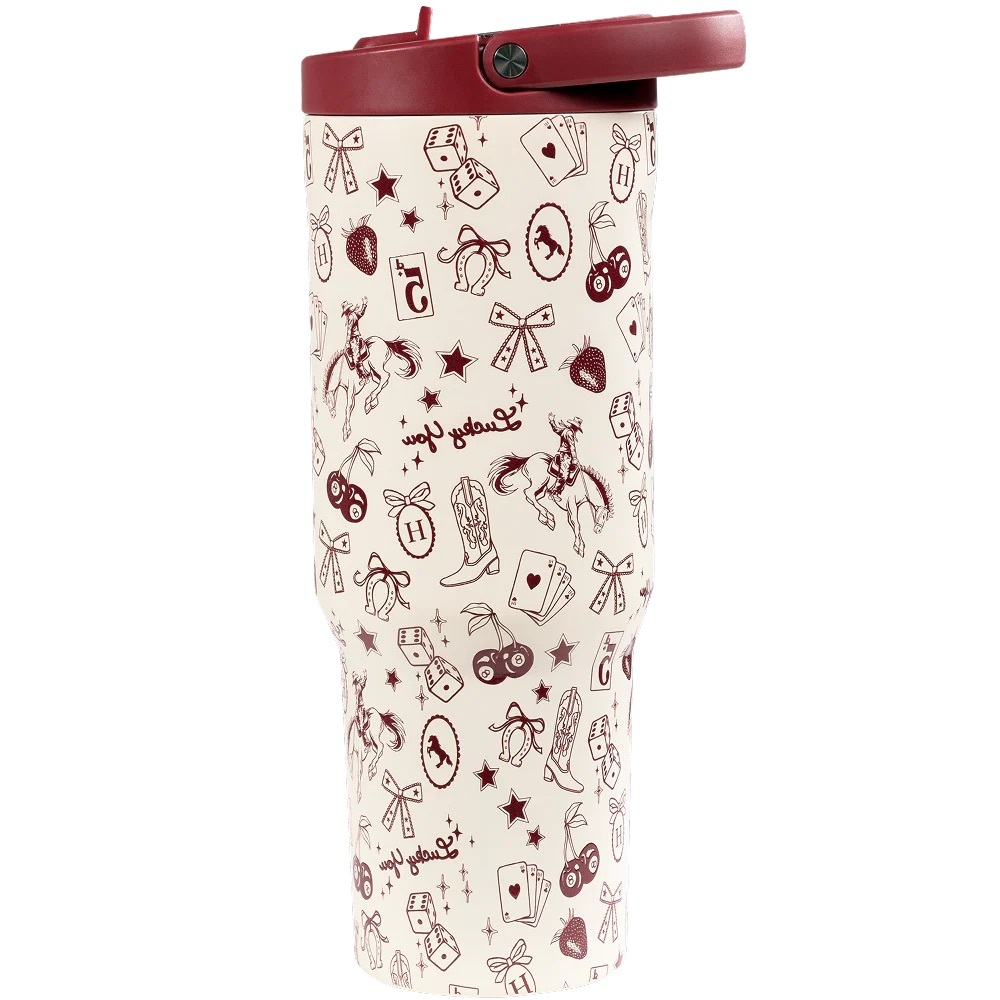 Red Western Charm 40 oz sport HydroJug